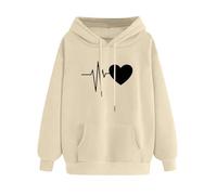 RLEHJN Women's Hoodies UK Sale Clearance Autumn/Winter Hooded Sweatshirt Long Sleeve Shirts Solid Color Hoodies with Drawstring Ladies Basic Casual Tops Comfortable Warm Pullover Loose Fit Outwear