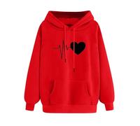 RLEHJN Women's Hoodies UK Sale Clearance Autumn/Winter Hooded Sweatshirt Long Sleeve Shirts Solid Color Hoodies with Drawstring Ladies Basic Casual Tops Comfortable Warm Pullover Loose Fit Outwear