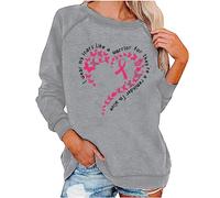 RLEHJN Women's Sweatshirts Casual Hearts Printed Pullover Autumn Long Sleeve Tops Round Neck Sweaters Loose Fit Sweatshirt Comfortable Elegant Ladies Jumpers Size 8-16 Gray