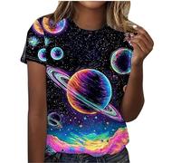 RLEHJN Womens T Shirts UK Hearts Tie-Dye Printed Short Sleeve Tops Casual Lightweight Crew Neck Pullover Summer Loose Fit Tshirts Round Neck Basic Tee Shirts Ladies Blouses Size S-3XL Purple