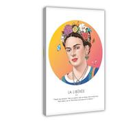 rlfnde Frida Kahlo Poster Canvas Poster Wall Art Decor Print Picture Paintings for Living Room Bedroom Decoration 16x24inch(40x60cm)