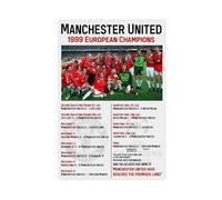 rlfnde Manchester United 1999 Champions League Commemorative Poster Canvas Poster Bedroom Decor Landscape Office Room Decor Gift 08x12inch(20x30cm)