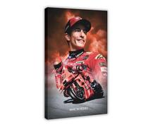 rlfnde Marc Marquez MotoGP Poster Canvas Poster Wall Art Decor Print Picture Paintings for Living Room Bedroom Decoration 24x36inch(60x90cm)