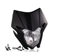 RLFNPHMHX LED Headlight Headlamp Head Light Supermoto Fairing For H//o//n//d//a K//T//M EXC EXCF SXF XC XCF MX Dirt Bike Enduro Motorcycle(H4 Black)