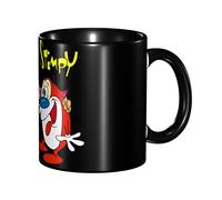 RLHRJEFZ The Ren Anime Stimpy Show Mug Ceramic Coffee Cup Stoneware Tea Cup Office and Home Drinking Cup 11oz