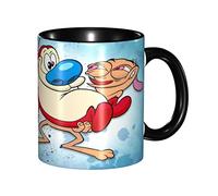 RLHRJEFZ The Ren Anime Stimpy Show Mug Ceramic Coffee Cup Stoneware Tea Cup Office and Home Drinking Cup 11oz