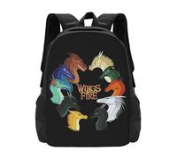 RLHRJEFZ Wi-ngs of Fire Novelty Backpack Lightweight Large Capacity Travel Laptop Backpack Casual Daypack Gifts for Boys and Girls