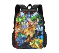 RLHRJEFZ Wi-ngs of Fire Novelty Backpack Lightweight Large Capacity Travel Laptop Backpack Casual Daypack Gifts for Boys and Girls