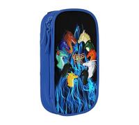 RLHRJEFZ Wi-ngs of Fire Pencil Case Zipper Pen Bag Large Capacity Pen Stationery Box Storage Organizer Bag Makeup Office Pouch School Stationery Supplies for Boys Girls