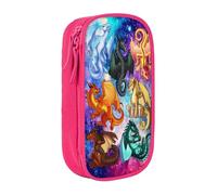 RLHRJEFZ Wi-ngs of Fire Pencil Case Zipper Pen Bag Large Capacity Pen Stationery Box Storage Organizer Bag Makeup Office Pouch School Stationery Supplies for Boys Girls