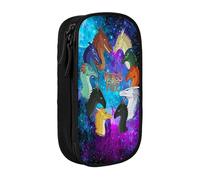 RLHRJEFZ Wi-ngs of Fire Pencil Case Zipper Pen Bag Large Capacity Pen Stationery Box Storage Organizer Bag Makeup Office Pouch School Stationery Supplies for Boys Girls