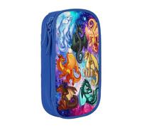 RLHRJEFZ Wi-ngs of Fire Pencil Case Zipper Pen Bag Large Capacity Pen Stationery Box Storage Organizer Bag Makeup Office Pouch School Stationery Supplies for Boys Girls
