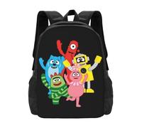 RLHRJEFZ Yo Gabba Anime Gabba! Novelty Backpack Lightweight Large Capacity Travel Laptop Backpack Casual Daypack Gifts for Boys and Girls