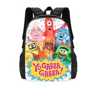 RLHRJEFZ Yo Gabba Anime Gabba! Novelty Backpack Lightweight Large Capacity Travel Laptop Backpack Casual Daypack Gifts for Boys and Girls