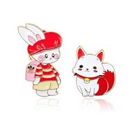 RLHRNDE 2 Pcs Hungry Caterpillar Strawberry Brooch Pins for Educators Backpack Clothes Hat Accessories Cute Pin Set for Women Aesthetic Gifts, Medium, Metal, no gemstone