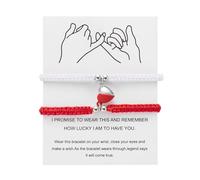 RLHRNDE 2pcs Couple Bracelet Set Handmade Knitting Personalized Couple Bracele Love Mutual Attraction Matching Long Distance Relationship Gifts for Boyfriend and Girlfriend Valentine Christmas Gift