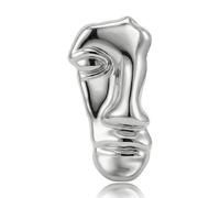 RLHRNDE Gold Mask Enamel Lapel Brooch Pin for Women Men Abstract Art Enamel Brooch Silence is Thinker Badge Pin Accessories for Lapel Backpack Jacket Hat Bag