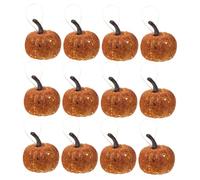 RLKHXBS 12pcs Artificial Foam Pumpkins Realistic Fall Decor for Halloween Thanksgiving Autumn Celebrations Cute Decorative Ornaments for Kitchen Table Shelf Fireplace