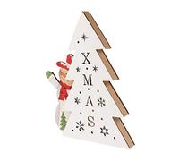 RLKHXBS 1pc Glowing Christmas Tree Artificiales Para Unfinished Ornaments Decor Christmas Toy Set Miniature Christmas Tree Wooden Ornament White Commemoration Day