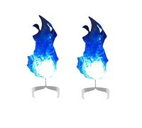 RLKHXBS 2PCS Floating Fireballs Halloween Home Decoration Luminous Floating Fireball Exquisite Ornaments,Witch‘s Floating Fireball for Room Decor Haunted House Window Wall (Blue)