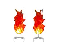 RLKHXBS 2PCS Floating Fireballs Halloween Home Decoration Luminous Floating Fireball Exquisite Ornaments,Witch‘s Floating Fireball for Room Decor Haunted House Window Wall (Orange)