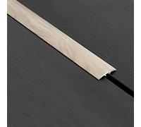 RLKHXBS 36 47 59 Inch Floor Transition Strip, Metal Gap Filler/Vinyl Laminated Flooring Tile Covering Bar Wood Grain, Indoor Kitchen Doorway Between