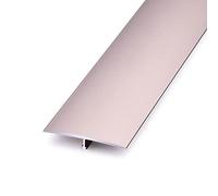 RLKHXBS 40mm 1.6" Wide Floor Tranistion Strip Wood to Tile, Metal T Molding Doorway Gap Cover/Flat Divider Strips, 36 45 50 60 67 Inches Flooring Edge Trim Covering