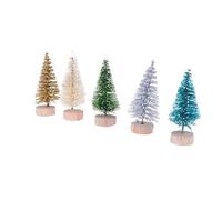 RLKHXBS 60 Pcs table top decor white decorations artificiales para little holiday trees miniature christmas tree micro Landscape Tree bagged decorate Model crafts Commemoration Day