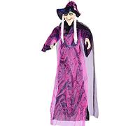 RLKHXBS 72” Hanging Animated Witch Decoration for Halloween Haunted House Prop Décor Halloween Hanging Decorations Lawn Decor