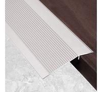 RLKHXBS Aluminum Floor Transition Strip, Extra Wide 4 Inch Reducer Flute Thresholds Ramp, Laminate Floor Joining Bar for Doorway