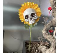 RLKHXBS Artificial Plants Sunflower, Creepy Skull Sunflowers Modeling Simulation Plants Home Garden Decor, Indoor Outdoor Patio Decorations Fake Flowers Art Handicraft Decoration