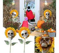 RLKHXBS Artificial Plants Sunflower, Creepy Skull Sunflowers Modeling Simulation Plants Home Garden Decor, Indoor Outdoor Patio Decorations Fake Flowers Art Handicraft Decoration