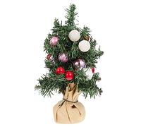 RLKHXBS Artificial Tabletop Xmas Trees Model Figurine with Small Shatterproof Bubbles for Desktop Centerpiece Decor Xmas Party Supplies Pink 20cm Commemoration Day