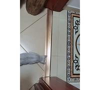 RLKHXBS Between Rooms, 4inch 10cm Extra Wide Threshold Transition Ramps for Doorways, Self Adhesive Reducer/Edge Trim for Vinyl Wood Uneven Flooring, Metal