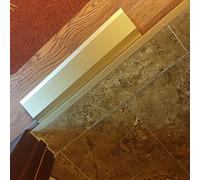 RLKHXBS Between Rooms, 4inch 10cm Extra Wide Threshold Transition Ramps for Doorways, Self Adhesive Reducer/Edge Trim for Vinyl Wood Uneven Flooring, Metal