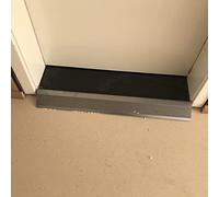 RLKHXBS Between Rooms, 4inch 10cm Extra Wide Threshold Transition Ramps for Doorways, Self Adhesive Reducer/Edge Trim for Vinyl Wood Uneven Flooring, Metal