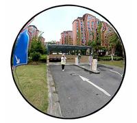 RLKHXBS Black Traffic Mirror, Corner Mirror, Driveway Mirrors for Blindspot, Security Mirror for Garage Warehouse Mall Home Office Indoor with Clear View