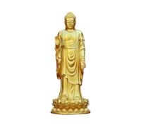 RLKHXBS Brass Home Standing Large Buddha Statue Living Room Worship Table Craft Ornaments Buddhist Statues