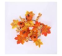 RLKHXBS Christmas Wreath Artificial Wreath Halloween Autumn Wreath Maple Leaf Pumpkin Door Hanging Christmas Festival Thanksgiving Wall Decor Home Decoration Vine Ring Wreath