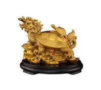 RLKHXBS Decor Office Copper Pair Living Room Porch Money Dragon Turtle Mother And Child Ornaments Brass Decorative Objects