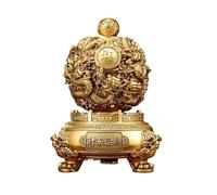RLKHXBS Decor Office Desktop Decorations Dragon Turning The Universe Tripod Ornaments Furniture Living Room Porch Crafts Brass Decorative Objects(B)