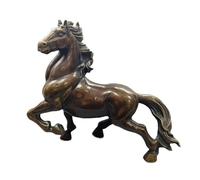RLKHXBS Decor Statues Hotel Front Desk Brass Antique Home Accessories Office Decorations Copper Horse Ornaments Desktop Figurines (One Color A)