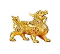 RLKHXBS Decoration Retro Luxury Copper Ancient Beasts of Fortune Ornaments Living Room Entrance Desktop Decorations Feng Shui Decor (Color Left, Size : M)