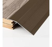 RLKHXBS Door Threshold Strip Metal, Floor Transition Bar for Tiles to Carpet Laminate Board Extra Wide 10cm Flooring Reducer with Ribbed, Tilt Molding Ramp for Indoor Bedroom
