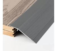 RLKHXBS Door Threshold Strip Metal, Floor Transition Bar for Tiles to Carpet Laminate Board Extra Wide 10cm Flooring Reducer with Ribbed, Tilt Molding Ramp for Indoor Bedroom
