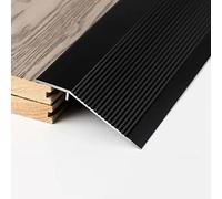 RLKHXBS Door Threshold Strip Metal, Floor Transition Bar for Tiles to Carpet Laminate Board Extra Wide 10cm Flooring Reducer with Ribbed, Tilt Molding Ramp for Indoor Bedroom