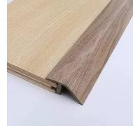 RLKHXBS Doorway Transition Strip PVC, Floor Edge Trim/Uneven Flooring/Vinyl Board Panels Threshold Reducer Ramp for Height Low 2cm, with Wood Grain