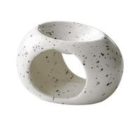 RLKHXBS Essential Oil Burner Tealight Candle Holder Ornament Table Centerpiece Diffuser Aroma Melt Warmer for Christmas Housewarming, Black White