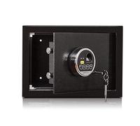 RLKHXBS, Fireproof Waterproof Deposit Biometric Fingerprint Cabinet Solid Steel for Home & Business Use Includes 2 Emergency Keys Home me Office Cash U (Black (Black