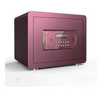 RLKHXBS Fireproof Waterproof Deposit Box Safes Security, Medium Digital Safe, Steel Construction, LCD Display, Emergency Override Key, for Hotel Business Jewelry Cash U,Red